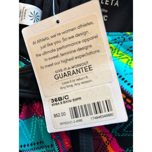 NWT Athleta Womens Size 36B/C Samba Racerback Bikini Swim Top Wired - Picture 5 of 6